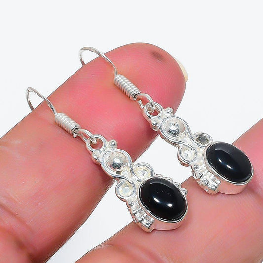 Elegant Sterling Silver Drop Earrings, Moonstone earrings, Onyx earring, Tiger's eye earrings, lapis lazuli earrings, women dangle earrings