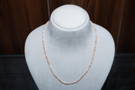 Pink opal necklace, Opal necklace, Gemstone necklace, Minimalist necklace, elegant jewelry, everyday jewelry, gift for her, birthday gift