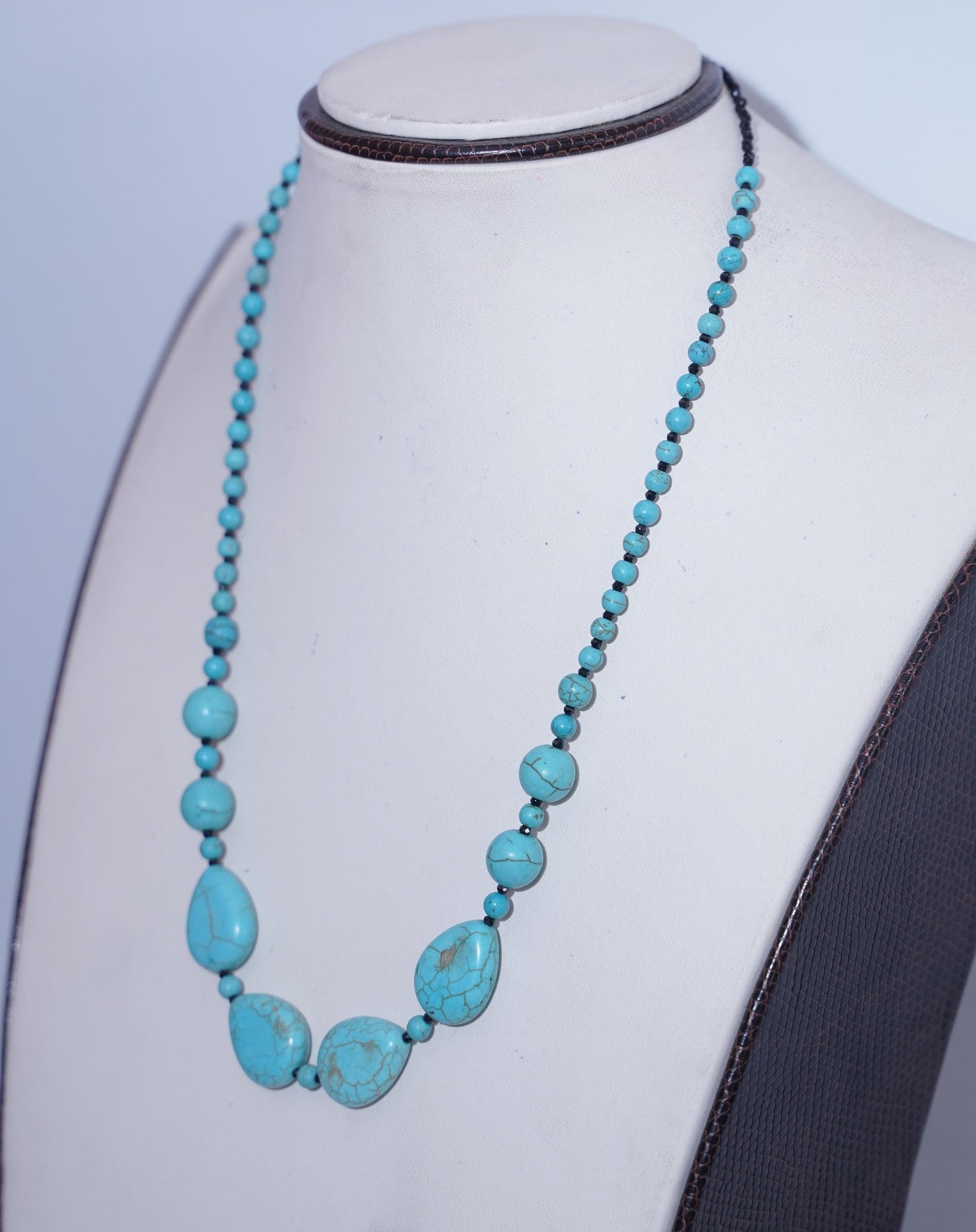 Turquoise Beaded Necklace | Handmade Gemstone Necklace | Natural Turquoise Jewelry | Boho Healing Crystal Necklace | Unique Gift for Her