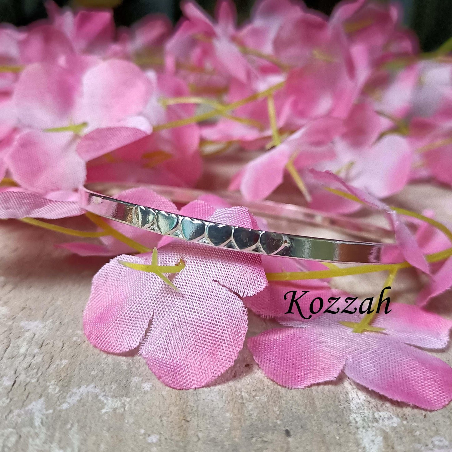 Heart Bangle, 925 Silver Bangle, Bohemian Bangle, Women Bangle, Dainty Bangle, Silver Bangle, Statement Bangle Handmade Bangle Pretty Bangle