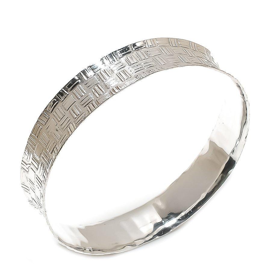 Geometric Silver Cuff Bracelet