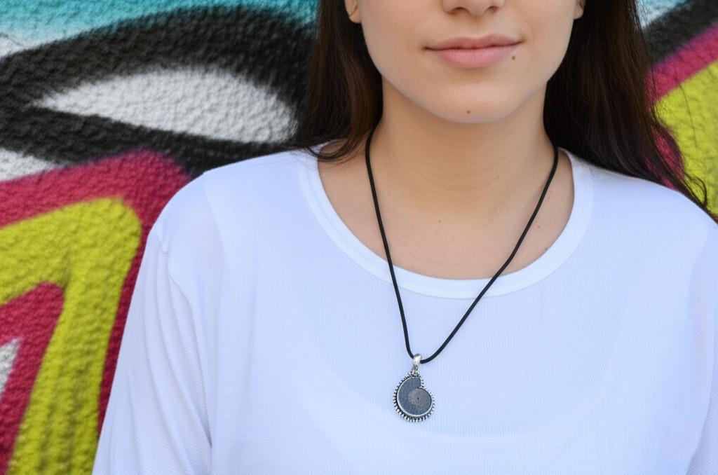 Ammonite Fossil Pendant – Designer Handmade 925 Sterling Silver Pendant, Spiral Pendent, Shell Pendant, Necklace Pendant, Gift for her