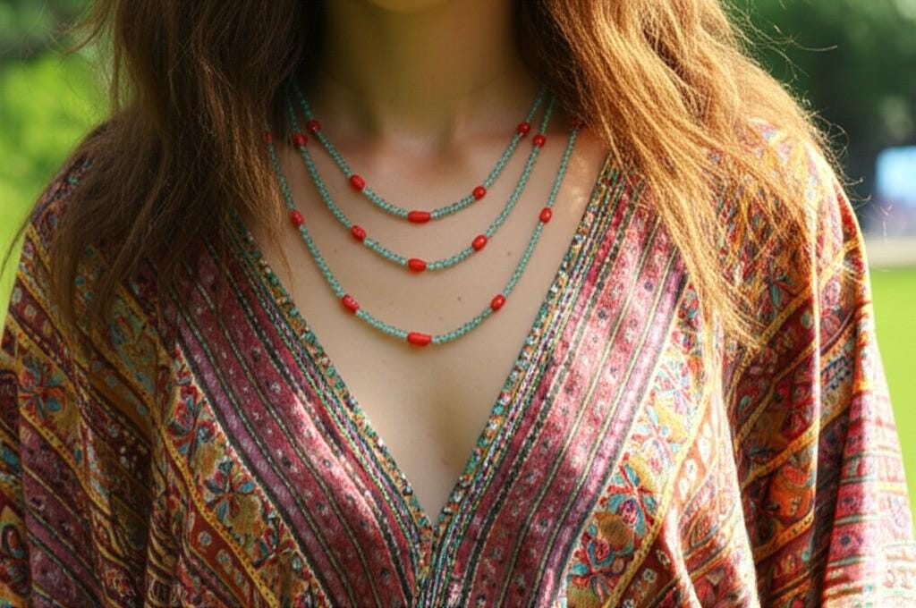 Apatite Necklace, Coral Beaded Necklace, Statement Jewelry, Handmade Jewelry, Natural Stone Jewelry, Beaded Necklace for Women, Gift for her