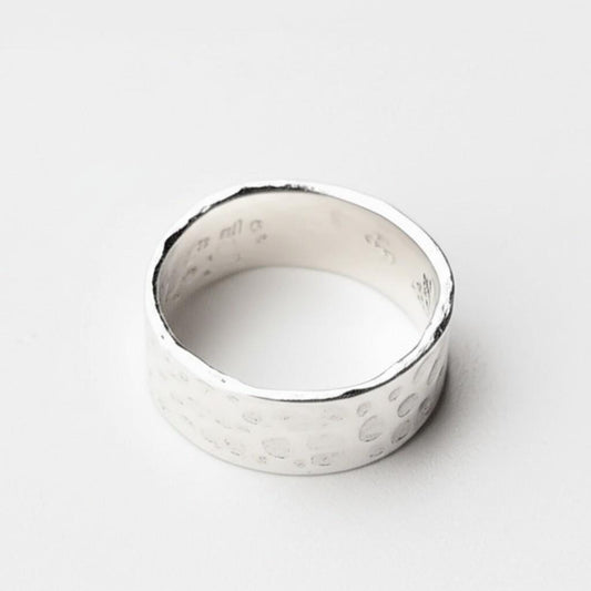 Hammered Sterling Silver Ring | Textured Silver Band, Minimalist Silver Ring | Hand Hammered Band, Everyday Sterling Silver Ring | Gift her