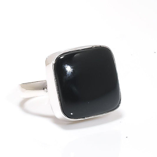 Black Onyx Ring, Gemstone Ring, 925 Silver Ring, Natural Onyx, Handmade Ring, Women Ring, Onyx Jewelry, Statement Ring, Bohemian Ring