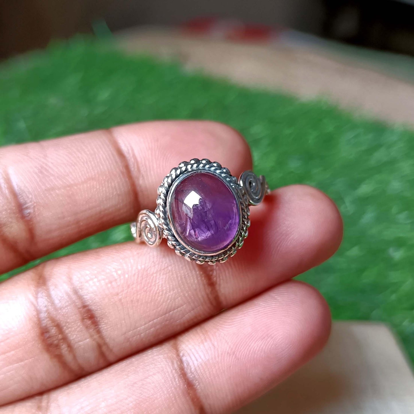 Amethyst Ring, Handmade Ring, Women Ring, Sterling Silver Ring, Natural Amethyst, Bohemian Ring, Amethyst Jewelry, Gift For Her