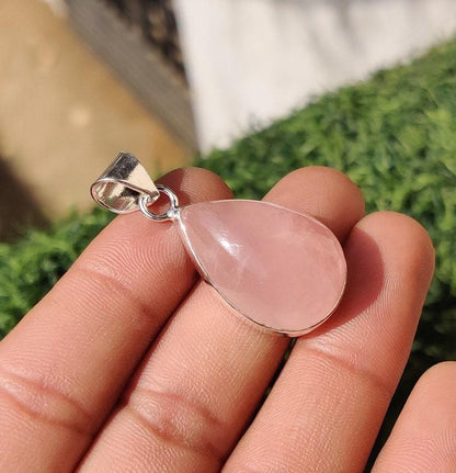 Rose Quartz Pendant, Women Pendant, Handmade Pendant, Natural Rose Quartz, Dainty Pendant, Gemstone Pendant, Statement Pendant, Boho Pendant