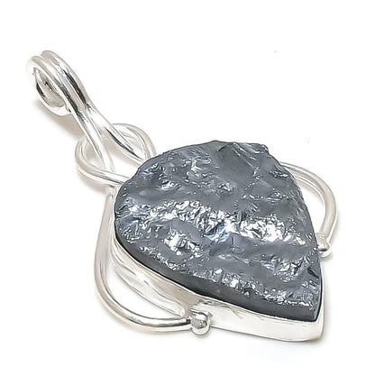 Gorgeous Obsidian Teardrop Pendant, Elegant 925 Silver Handmade Statement Piece, Obsidian Teardrop Pendant, Women Pendant, Handmade Pendant