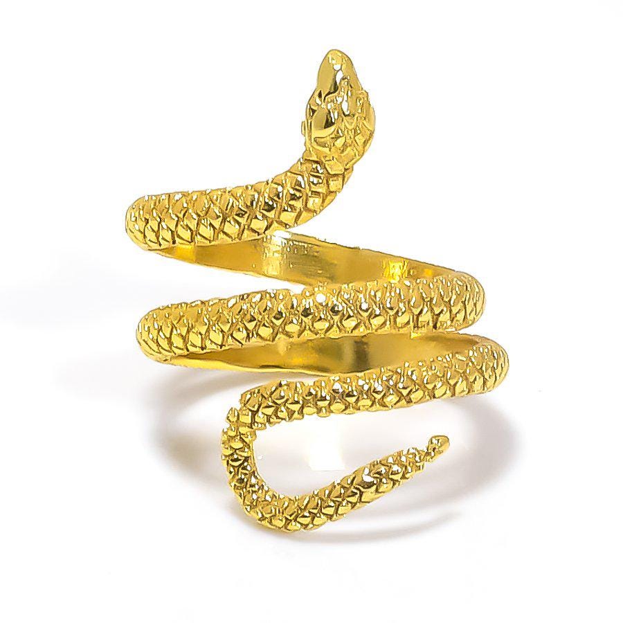 Handmade Silver Snake Ring | Adjustable Serpent Wrap Ring | Boho Gothic Jewelry | Symbol of Protection & Transformation | Halloween Ring