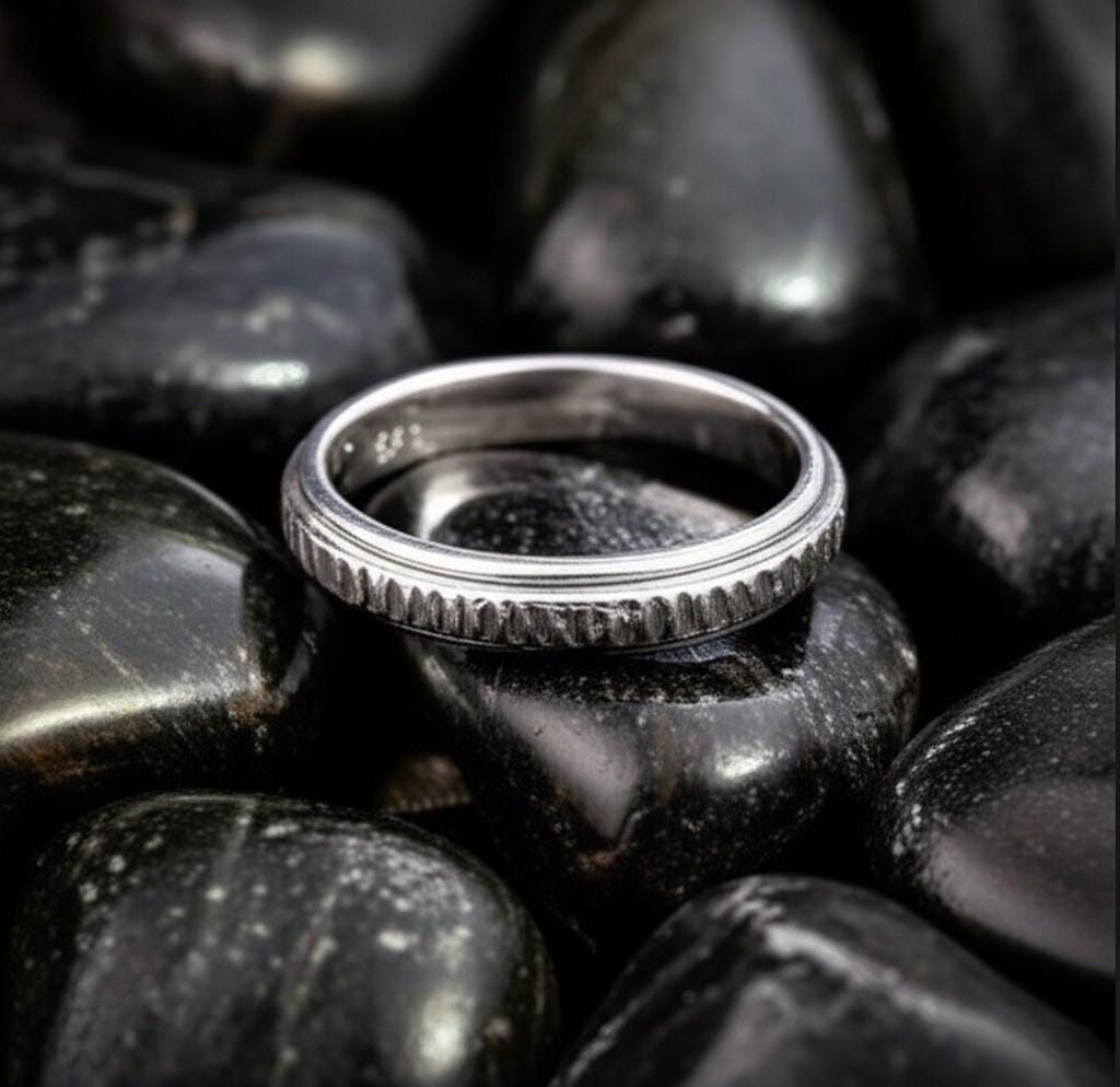 Sterling Silver Spinner Ring | Fidget Anxiety Ring | Meditation Ring | Handmade Spinner Band | Stress Relief Ring | Worry Ring for Men/Women