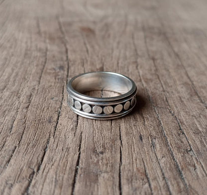 Spinner Ring, Worry Ring, Women Ring, 925 Silver Ring, Handmade Ring, Silver Ring, Thumb Ring, bolls Ring, Anxiety Ring, Fidget Ring