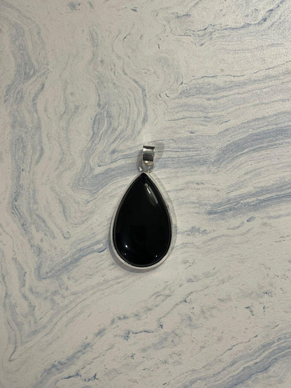 Black Onyx Pendant, Onyx Pendant, Black Pendant, Gemstone Pendant, Black Gemstone Handmade Jewelry Pendant, Boho Pendant, Minimalist Jewelry