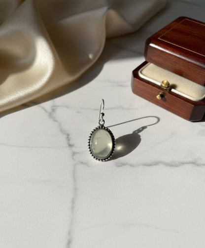 Prehnite Earring, Prehnite jewelry, Dangle earrings, Boho earrings, Gift for her, Handmade earrings, Prehnite gemstone earrings, Christmas