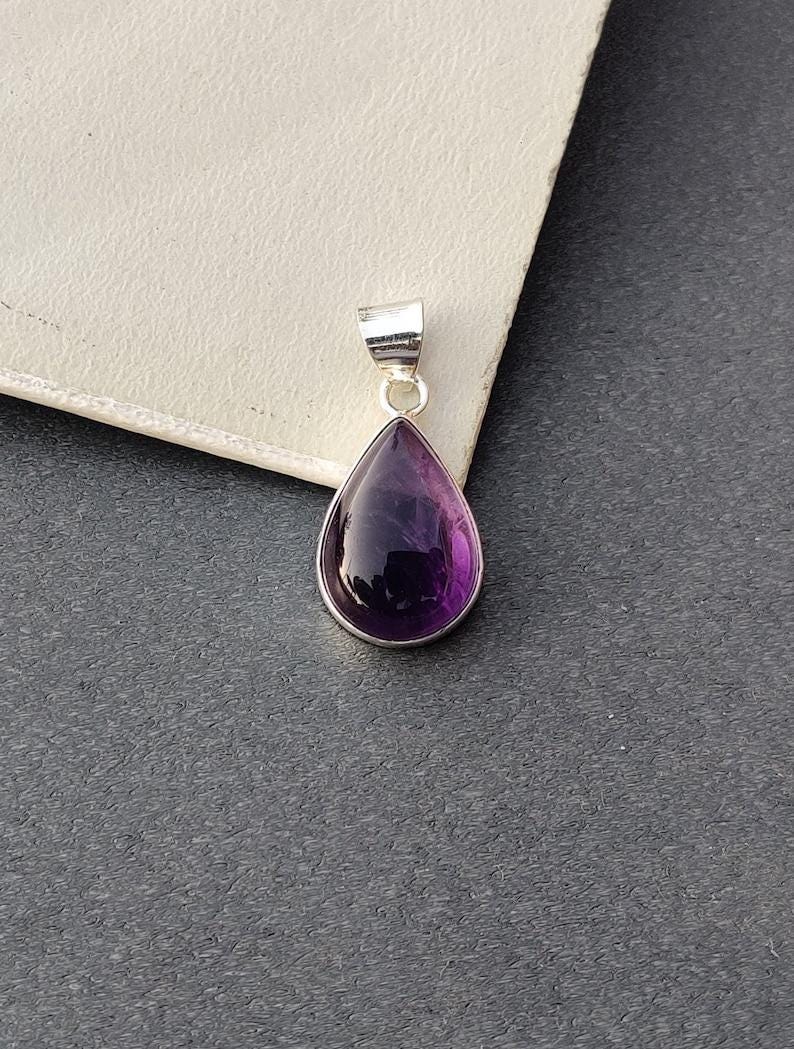 Amethyst Pendant, Handmade Pendant, 925 Silver Pendant, Women Pendant, Natural Amethyst, Dainty Pendant, Amethyst Jewelry, Boho Pendant