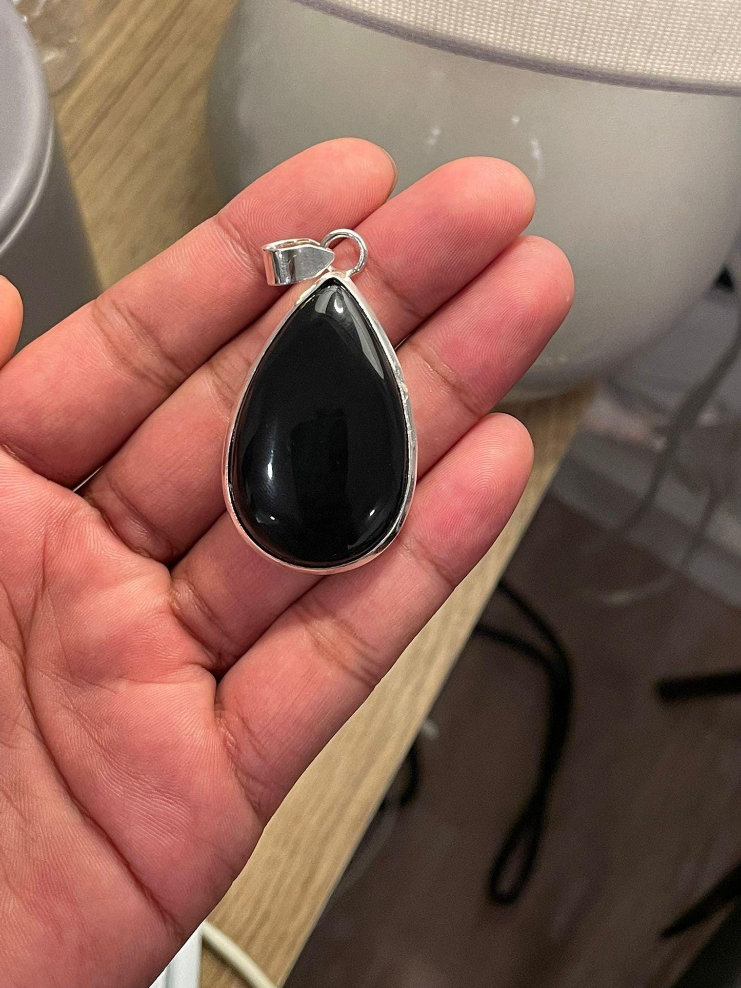 Black Onyx Pendant, Onyx Pendant, Black Pendant, Gemstone Pendant, Black Gemstone Handmade Jewelry Pendant, Boho Pendant, Minimalist Jewelry