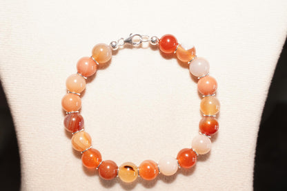 Multi-agate jewelry, Agate bracelet for women, Multi-agate beads jewelry, Genuine agate bracelet, Bohemian jewelry, Minimalist bracelet,Gift