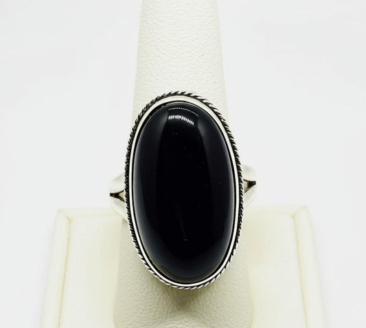 Black Onyx Ring, Handmade Ring, 925 Silver Ring, Statement Ring, Natural Onyx, Designer Ring, Big Stone Ring, Onyx Jewelry, Gemstone Ring