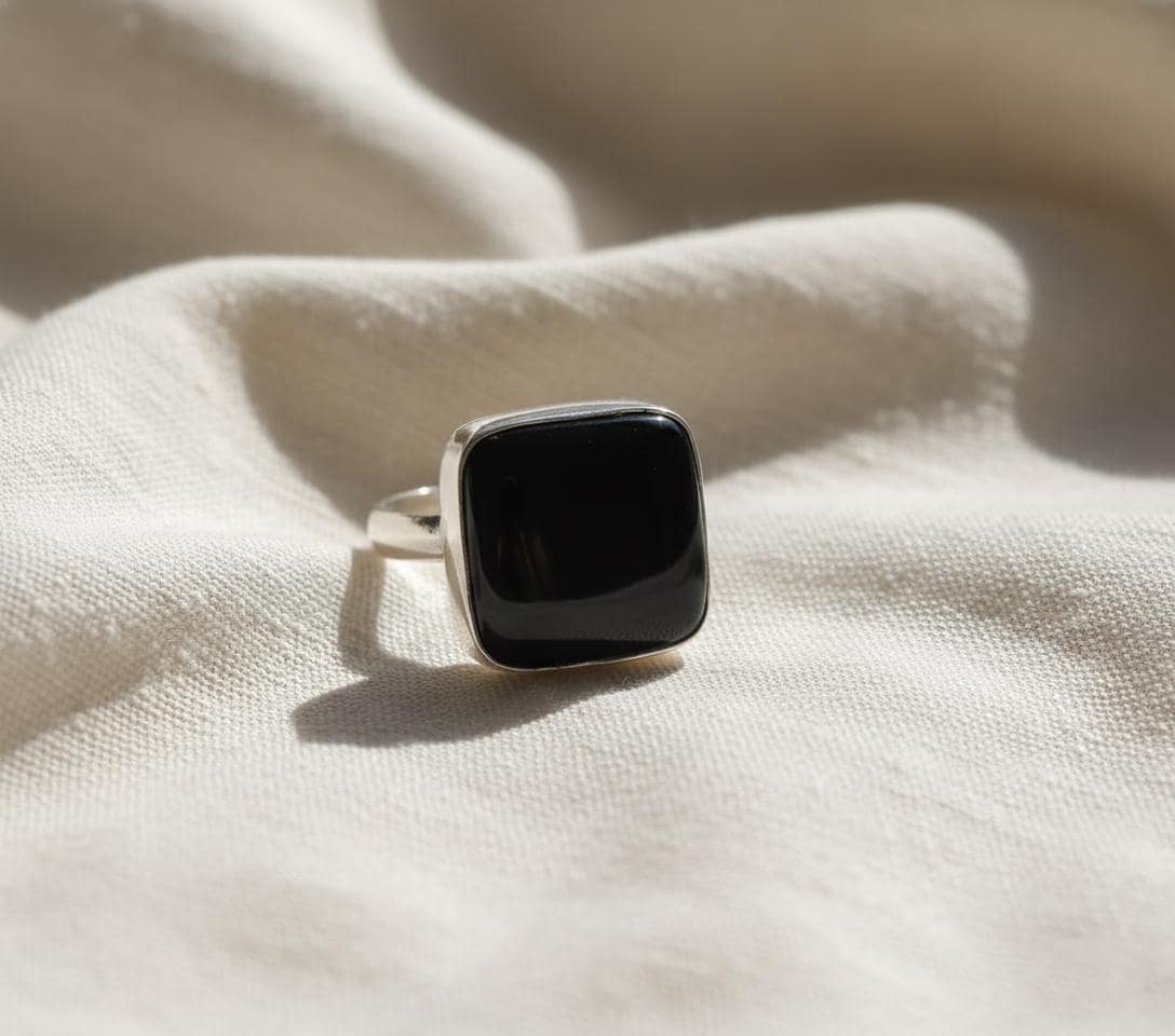 Black Onyx Ring, Gemstone Ring, 925 Silver Ring, Natural Onyx, Handmade Ring, Women Ring, Onyx Jewelry, Statement Ring, Bohemian Ring