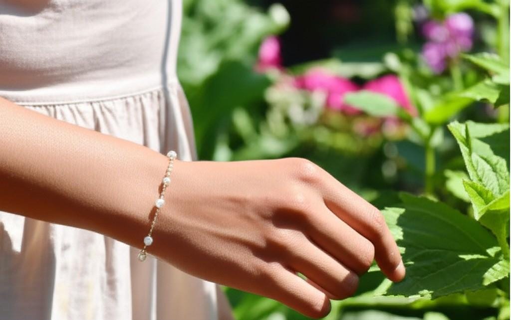 Moonstone Bracelet Gold Plated Sterling Silver | Handmade Gemstone Jewelry | Dainty Chain Bracelet Gift for Women