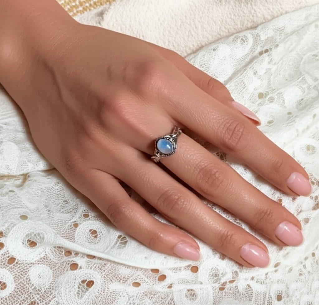 Handmade Smoky Quartz Ring | Sterling Silver Gemstone Ring | Oval Stone Ring | Unique Gift for Her, Smoky Quartz Statement Ring