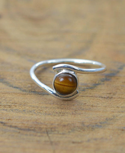 Tigers Eye Silver Ring Woman, Handmade Ring, Women Ring, 925 Silver Ring, Dainty Ring, Statement Ring, Natural Tiger's Eye, Gemstone Ring