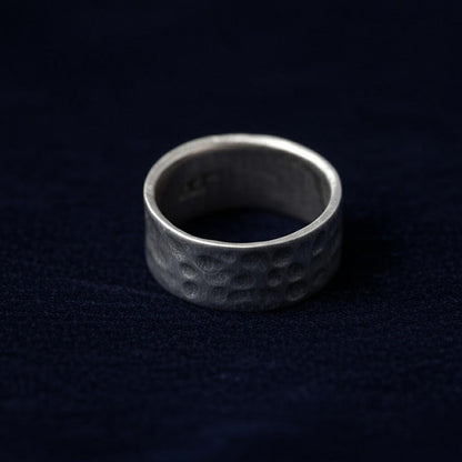 Hammered Sterling Silver Ring | Textured Silver Band, Minimalist Silver Ring | Hand Hammered Band, Everyday Sterling Silver Ring | Gift her