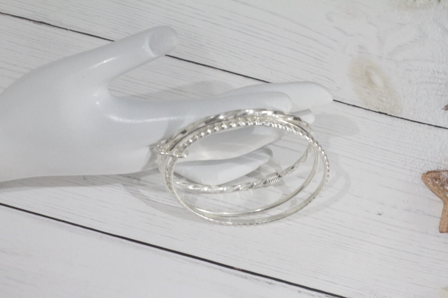 Sterling Silver Bangles | Silver Bangle Set | Silver Bracelet Set | silver Bracelets | Minimalist Bangles | Simple Bangles | Modern Bangles