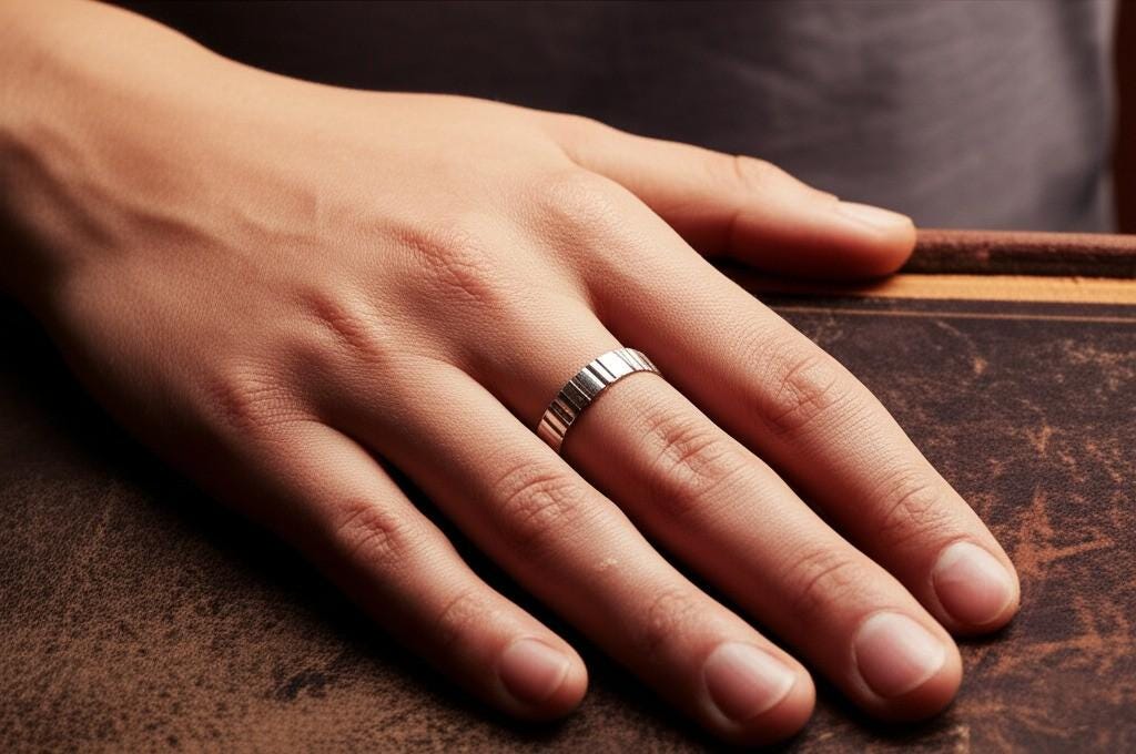 Minimalist Silver Band Ring | Textured Sterling Silver Ring | Modern Everyday Jewelry | Handmade Minimalist Ring | Bar Textured Silver Band