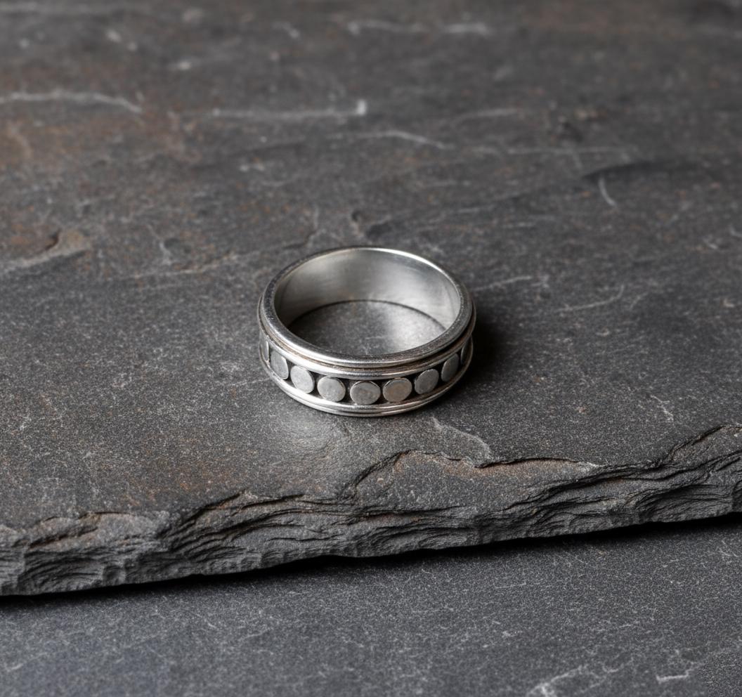 Spinner Ring, Worry Ring, Women Ring, 925 Silver Ring, Handmade Ring, Silver Ring, Thumb Ring, bolls Ring, Anxiety Ring, Fidget Ring