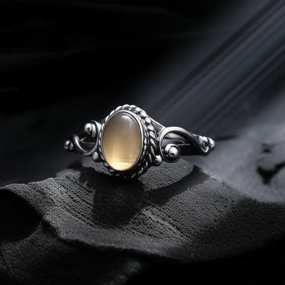 Handmade Smoky Quartz Ring | Sterling Silver Gemstone Ring | Oval Stone Ring | Unique Gift for Her, Smoky Quartz Statement Ring