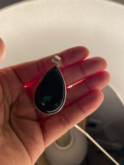 Black Onyx Pendant, Onyx Pendant, Black Pendant, Gemstone Pendant, Black Gemstone Handmade Jewelry Pendant, Boho Pendant, Minimalist Jewelry