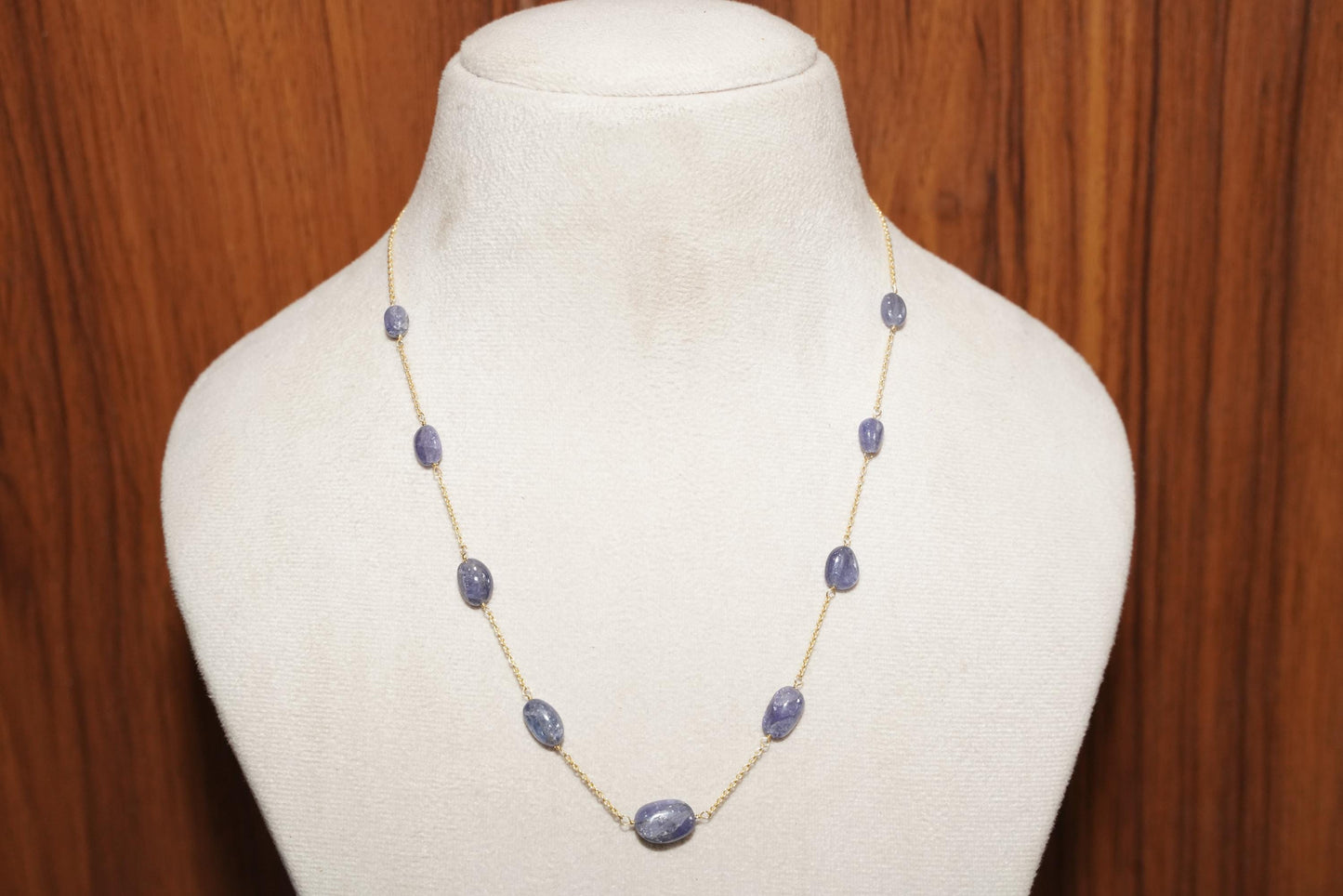 Tanzanite Necklace Gold Plated | Handmade Tanzanite Gemstone Jewelry | Dainty Gold Necklace | December Birthstone Jewelry | Christmas Gift