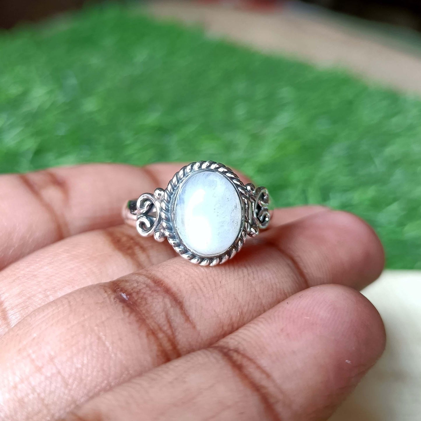 Moonstone Ring, Handmade Ring, 925 Silver Ring, Gemstone Ring, Natural Moonstone, Dainty Ring, Moonstone Jewelry, Statement Ring,Best Seller