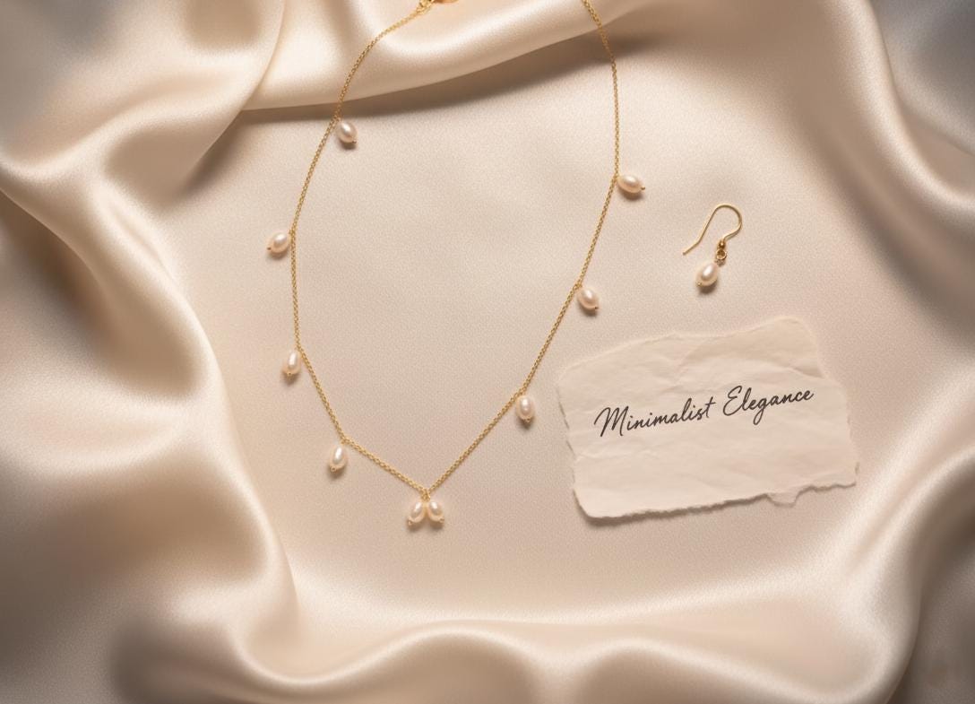 Pink Rice Pearl Necklace, Golden Pearl Necklace, Pearl necklace, Pink Pearl Necklace for women, Stone Necklace, Minimalist Necklace, Gift