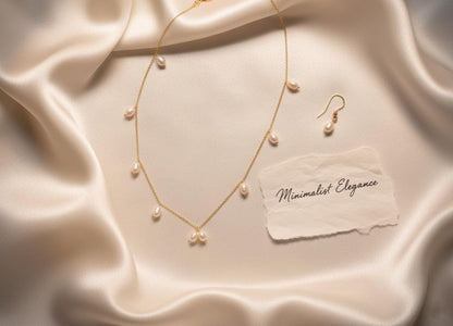 Pink Rice Pearl Necklace, Golden Pearl Necklace, Pearl necklace, Pink Pearl Necklace for women, Stone Necklace, Minimalist Necklace, Gift