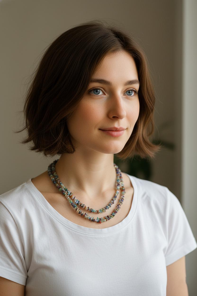 Amethyst Garnet Peridot Chip Necklace | Multigem Healing Crystal Layering Necklace | Colorful Natural Stone Jewelry Gift | Multi stone gift