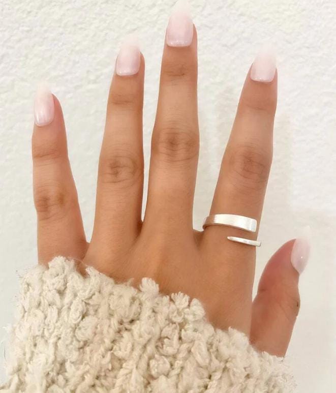 Minimalist Ring, Delicate Thin Band Silver Ring, Chic 925 Silver Wrap Ring, Thin Band Silver Ring, Silver Ring, Unique Ring, Cuff ring, Gift