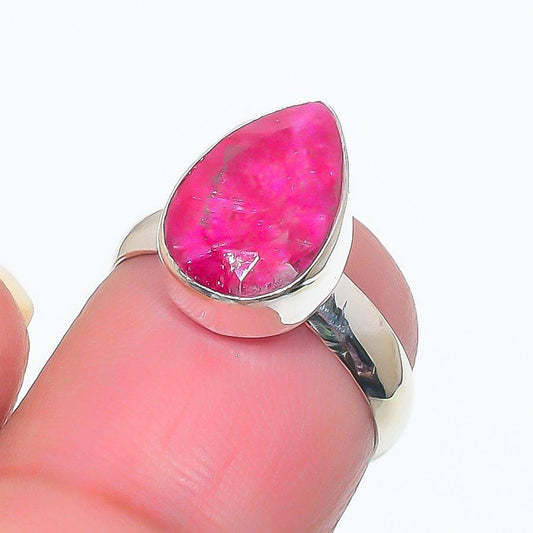 Radiant Ruby Pear Ring. Ruby Ring. Ring with a Ruby. Rings for women Ruby. Ruby in Ring. Heart Shaped Ring. Handmade Ring. Red Stone Ring