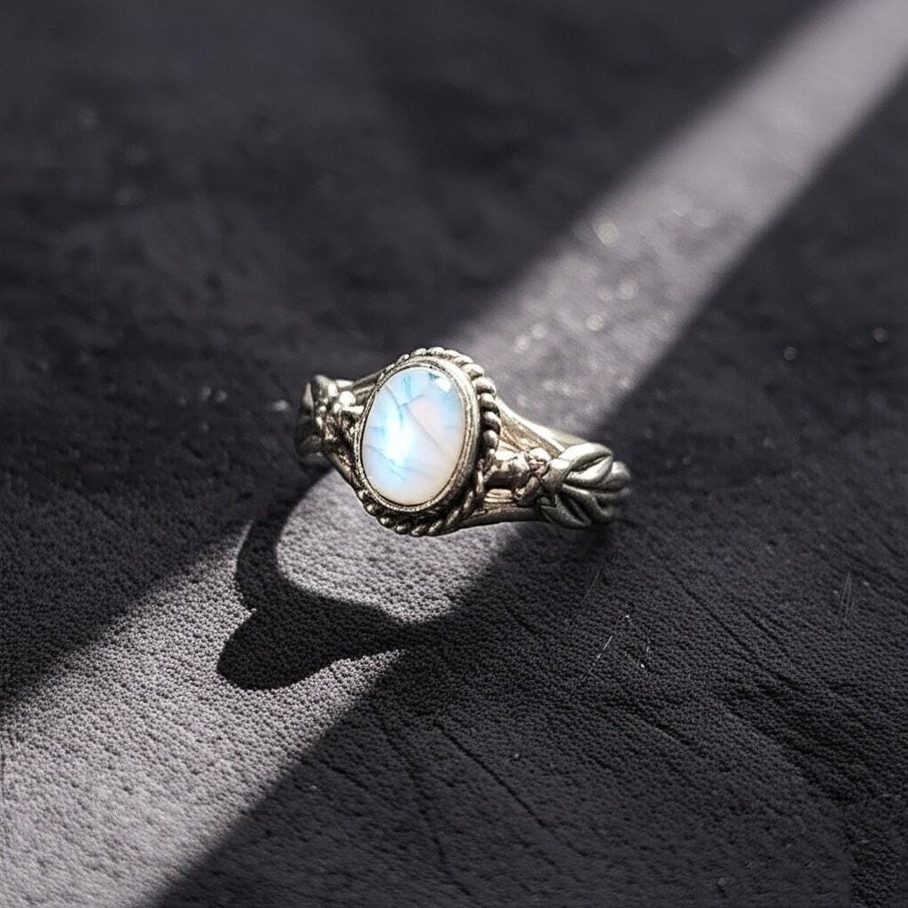 Antique Style Blue topaz Ring, Sterling Silver Topaz Ring, Oval Topaz Filigree Ring, Vintage Inspired Topaz Ring, Gift for Her, White topaz