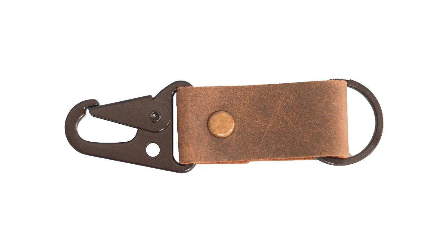 Rustic Rivet Keychain- The Rustic Rivet Keychain combines style and functionality, Genuine Leather Keychain, Vintage Leather Keychain, Gift