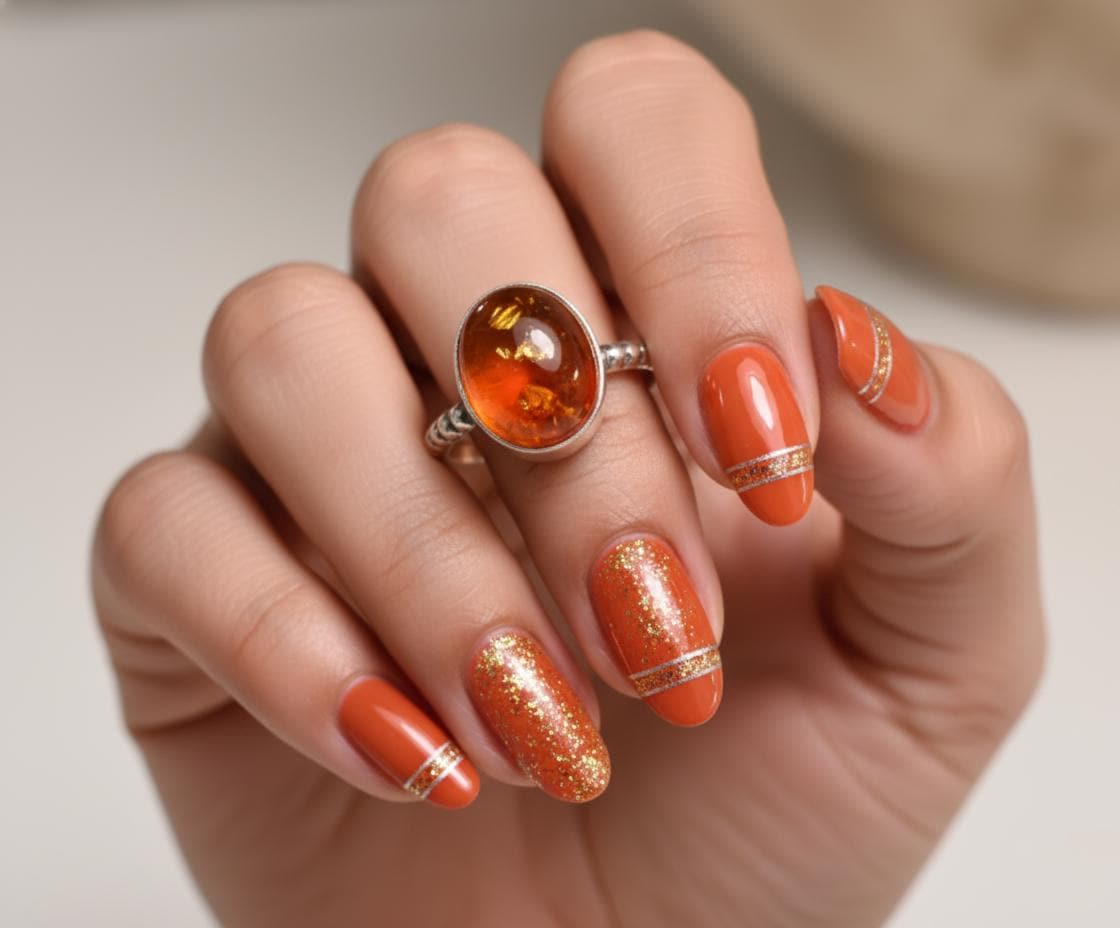 Natural Baltic Amber Sterling Silver Ring | Oval Cabochon with Inclusions | Handmade Boho Beaded Band | Gift for Her Anniversary Jewelry