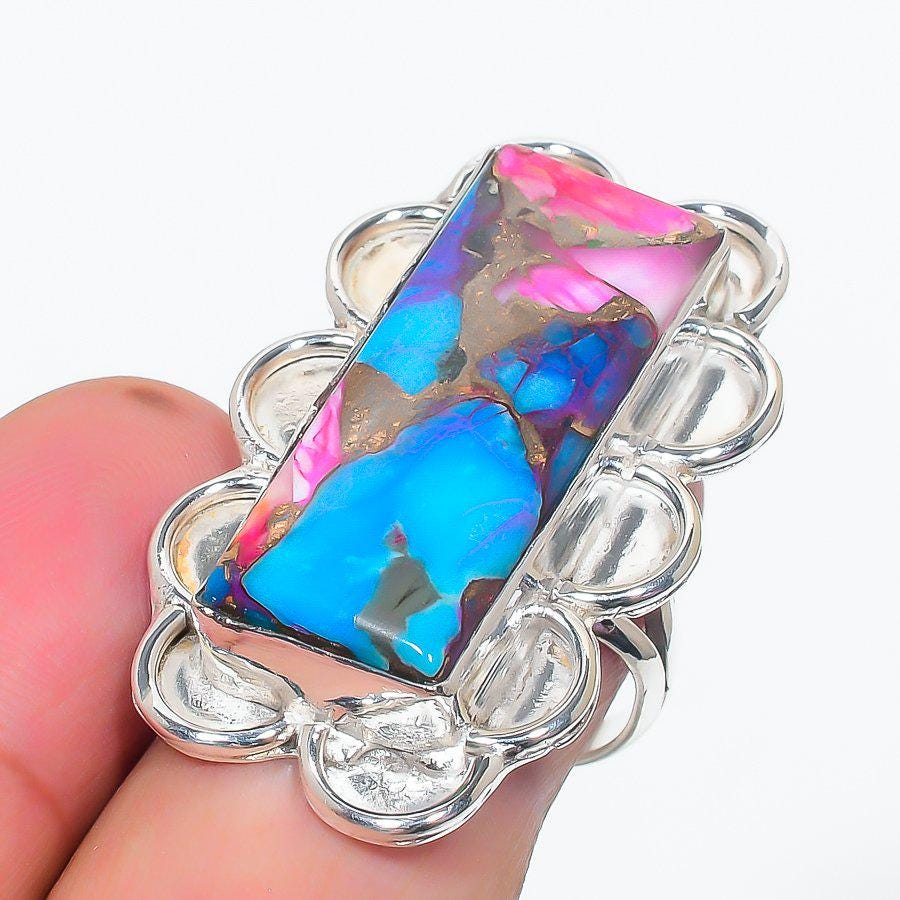 Turquoise Ring. Square Ring. Statement Ring. Women Ring. Designer Ring. Gemstone Ring. Best Gemstone Ring. Beautiful Rings.