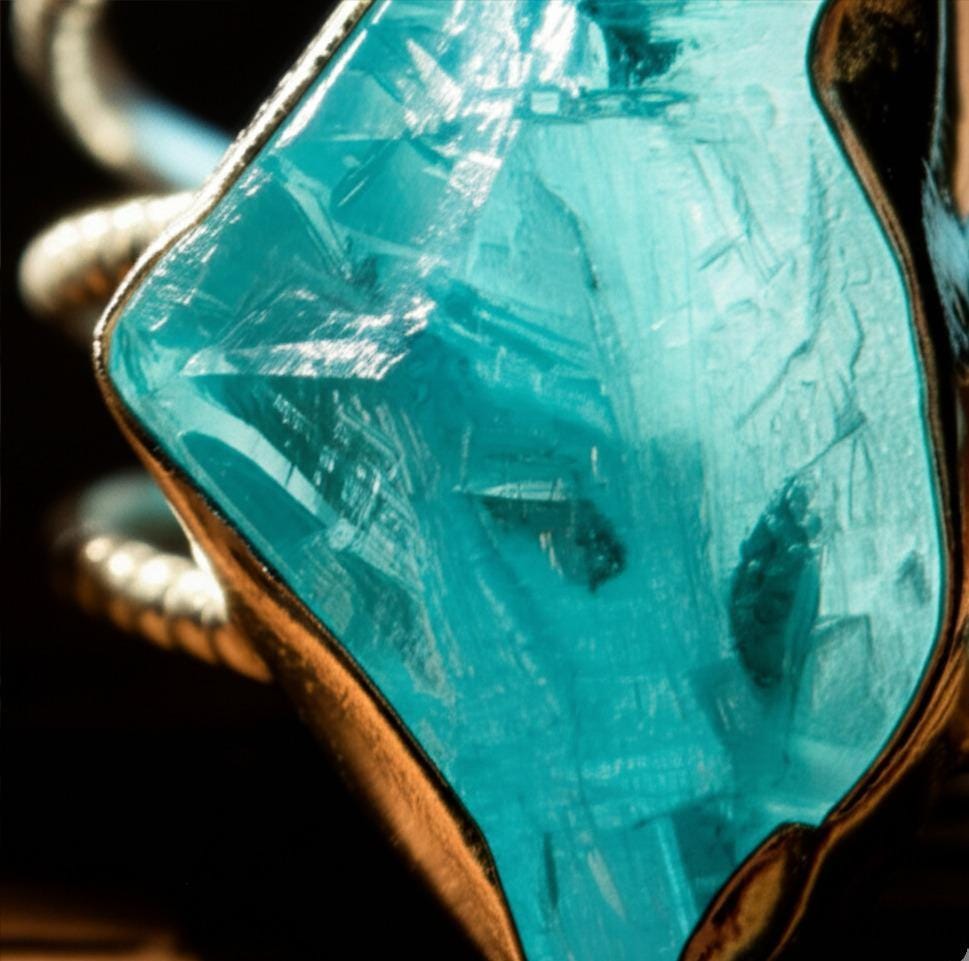 Raw Aquamarine Silver Ring, Uncut Ring, Boho Ring, Crystal Ring, Unique Ring, Rustic Ring, Raw Gemstone Silver Ring, Textured Ring, Gift her