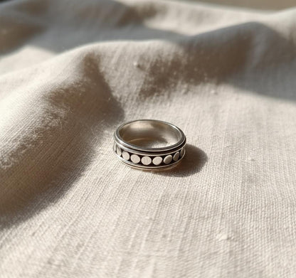 Spinner Ring, Worry Ring, Women Ring, 925 Silver Ring, Handmade Ring, Silver Ring, Thumb Ring, bolls Ring, Anxiety Ring, Fidget Ring