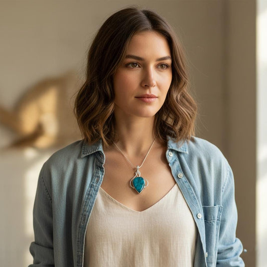 Turquoise Matrix Pendant, Handmade Pendant, Gemstone Pendent, Gift for her, Gift her, Birthday Gift, Valentine Gift