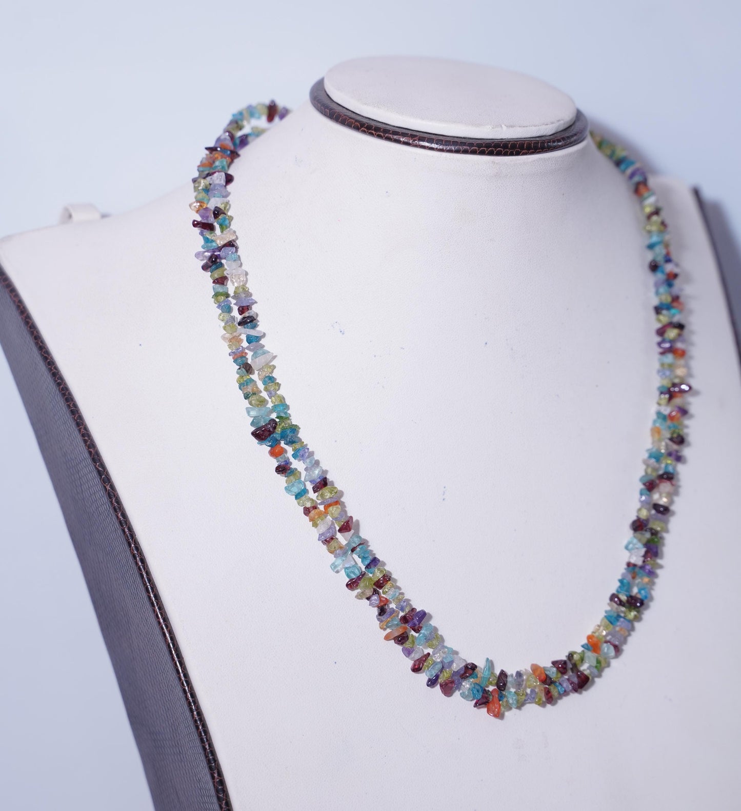 Amethyst Garnet Peridot Chip Necklace | Multigem Healing Crystal Layering Necklace | Colorful Natural Stone Jewelry Gift | Multi stone gift