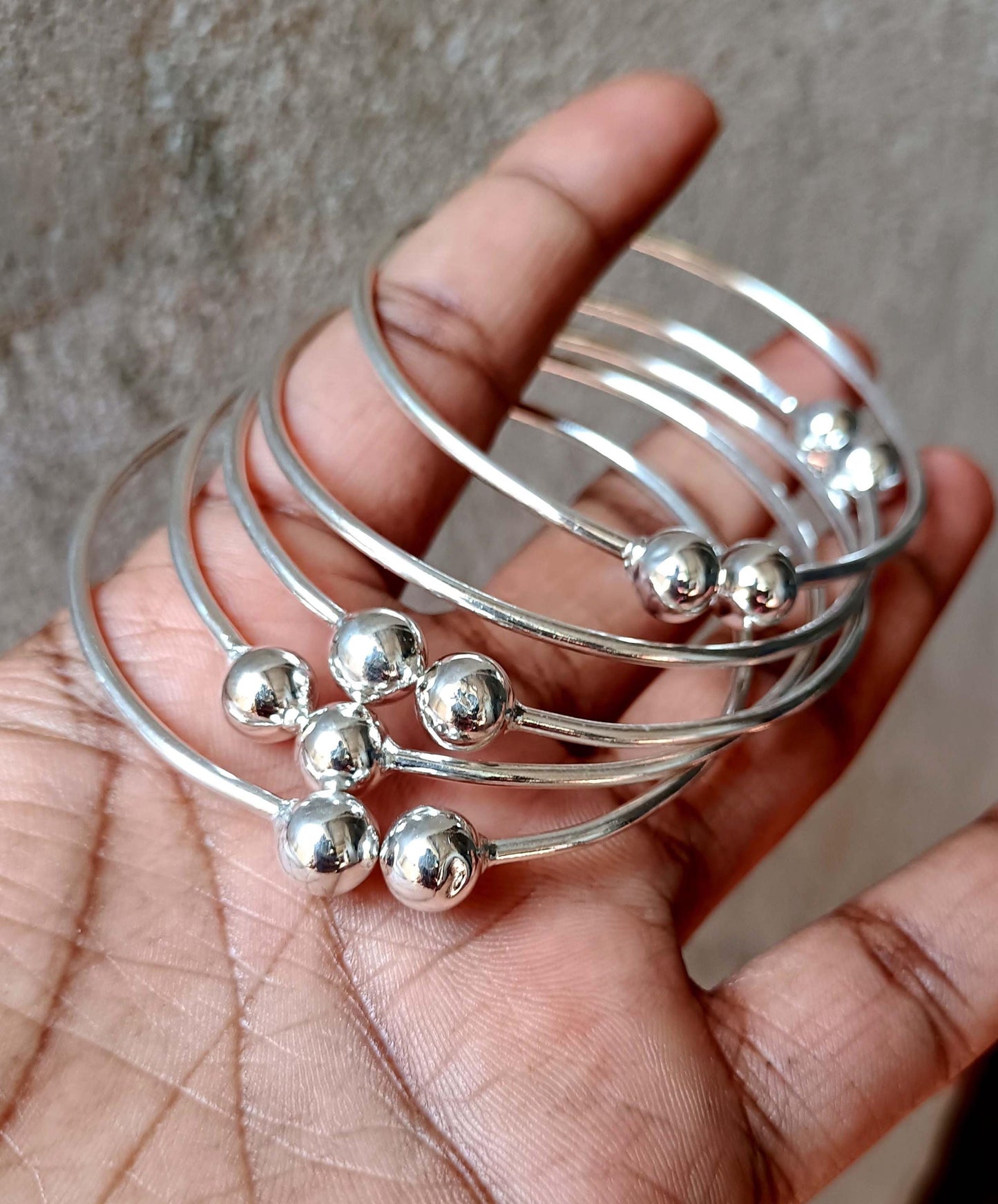 Beautiful Silver Bangle Set! Handmade 925 Sterling Silver Bangle set! 7 day Bangle! Simple Set Bangle! 7 Set Off Bangles! Stacking Bangles!