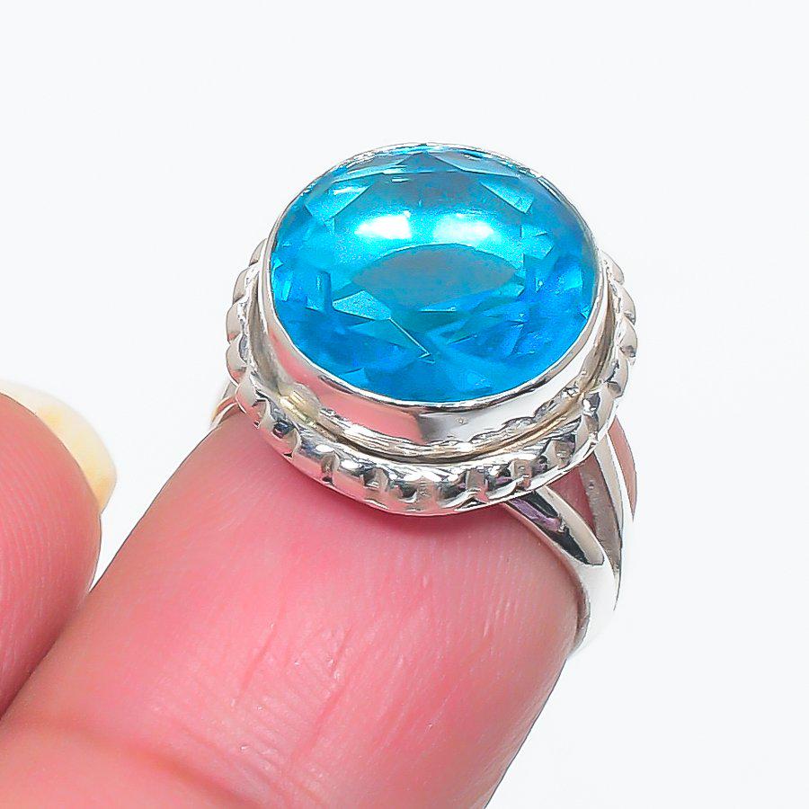 Blue Topaz. Topaz Ring. 925 Sterling Silver Ring. Handmade Ring. Gemstone Ring. Beautiful Ring. Designer Ring. Women Ring. Gift For Her