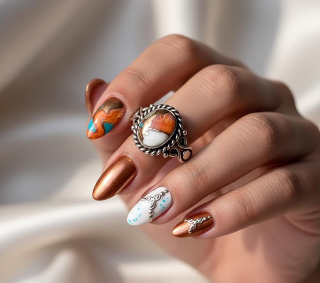 Oyster Copper Turquoise Ring, Women Ring, 925 Silver Ring, Handmade Ring, Natural Oyster, December Birthstone, Gemstone Ring, Dainty Ring