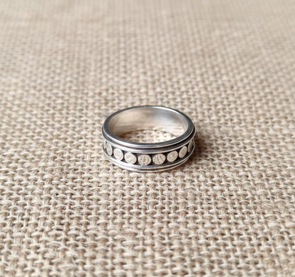 Spinner Ring, Worry Ring, Women Ring, 925 Silver Ring, Handmade Ring, Silver Ring, Thumb Ring, bolls Ring, Anxiety Ring, Fidget Ring